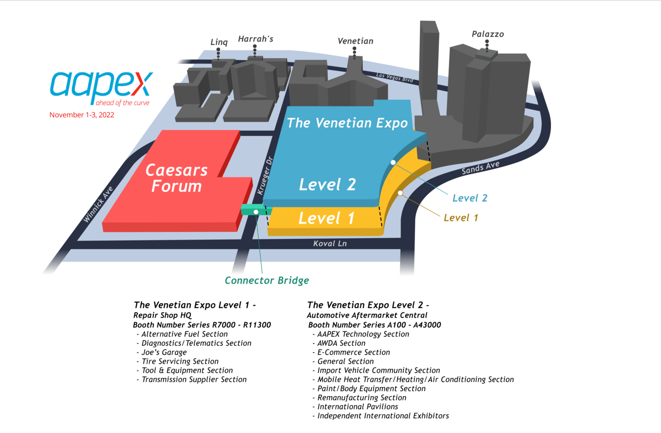 emc易倍2023年美国拉斯维加斯 AAPEX国际汽车零配件及后服务博览会(图1)